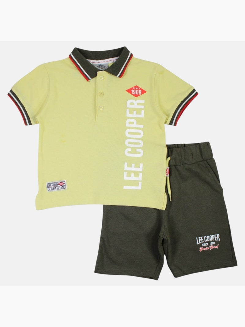 Lee Cooper - Completo polo e short neonato bambino Verde - Kiabi
