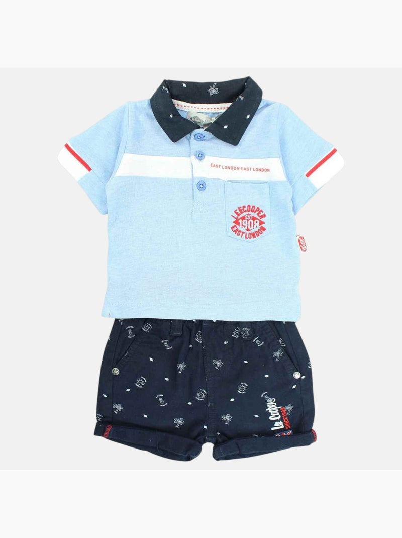 Lee Cooper - Completo polo e short neonato Blu - Kiabi