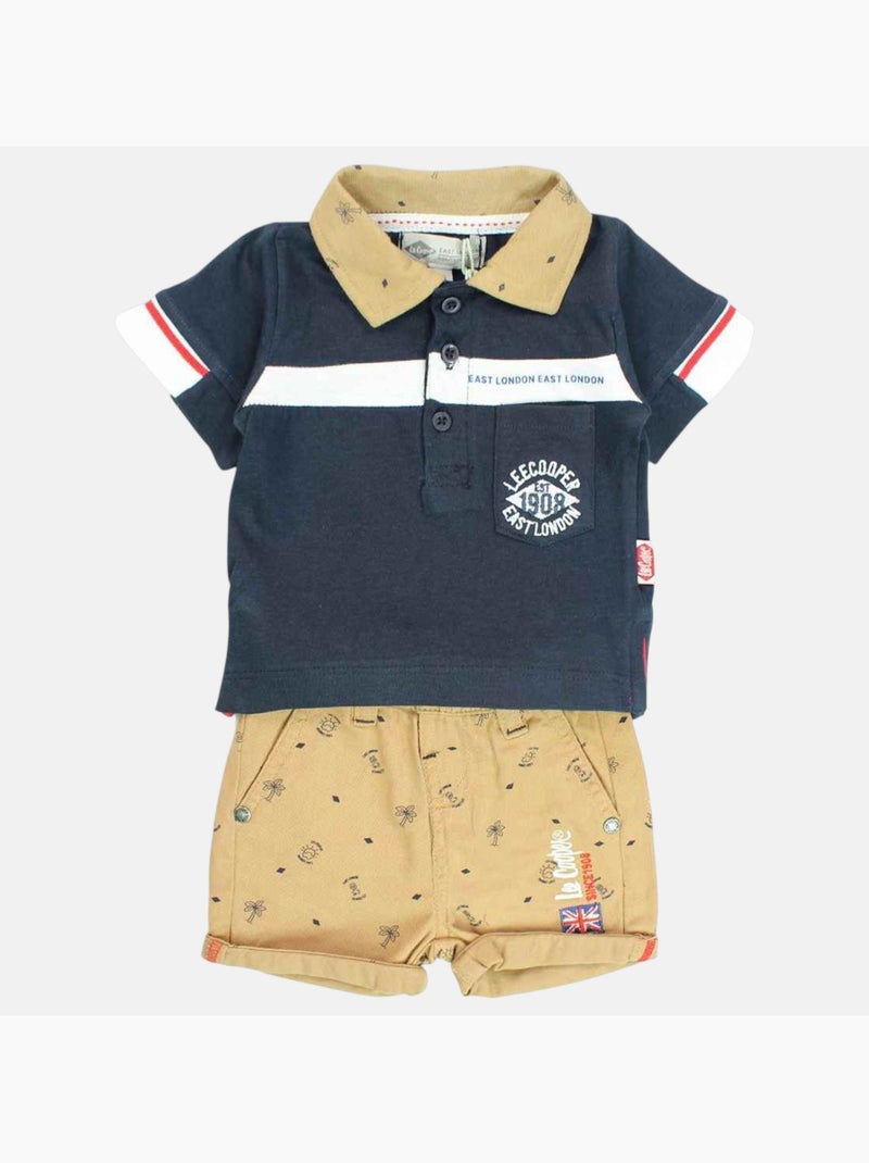Lee Cooper - Completo polo e short neonato Blu marino - Kiabi