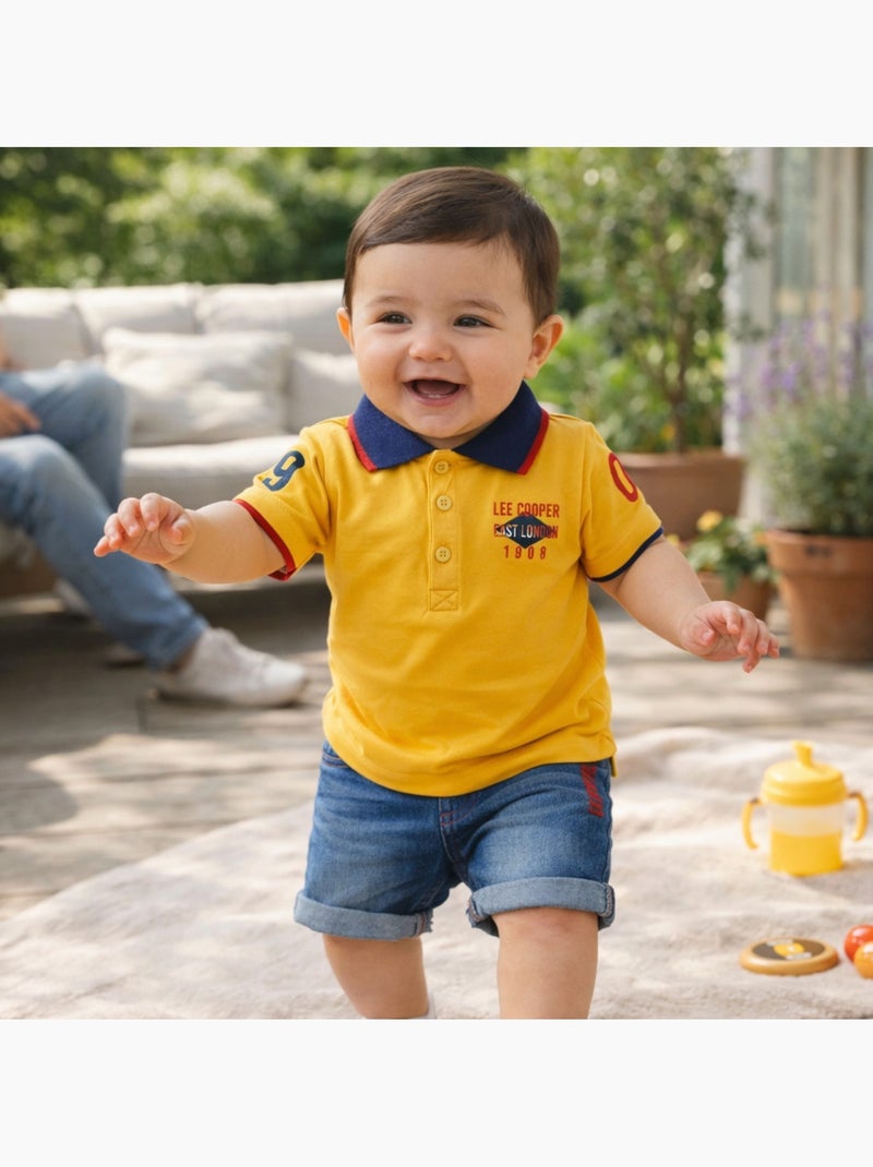 Lee Cooper - Completo polo e short neonato Giallo - Kiabi
