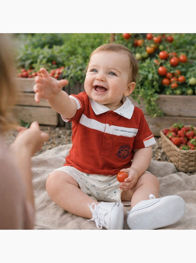 Lee Cooper - Completo polo e short neonato Rosso - Kiabi