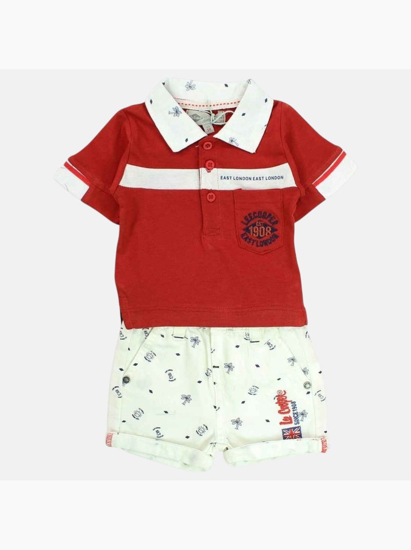 Lee Cooper - Completo polo e short neonato Rosso - Kiabi