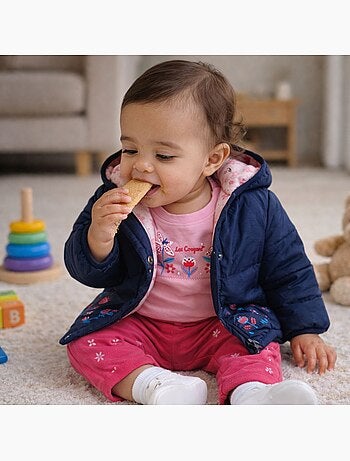 Lee Cooper - Completo t-shirt e pantalone con giacca con cappuccio neonata