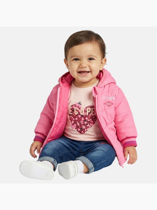 Lee Cooper - Completo t-shirt e pantalone con giacca con cappuccio neonata - Kiabi
