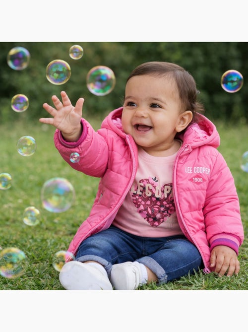 Lee Cooper - Completo t-shirt e pantalone con giacca con cappuccio neonata - Kiabi