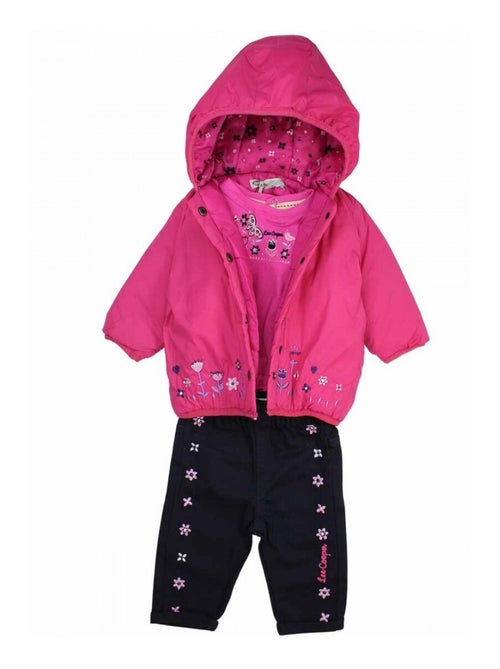 Lee Cooper - Completo t-shirt e pantalone con giacca con cappuccio neonata - Kiabi
