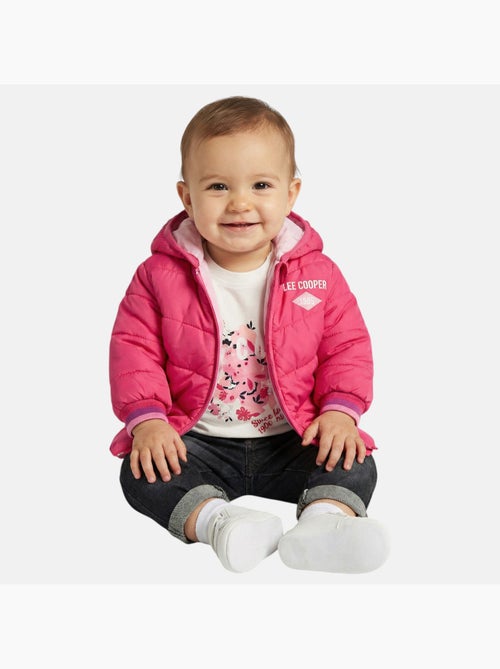 Lee Cooper - Completo t-shirt e pantalone con giacca con cappuccio neonata - Kiabi