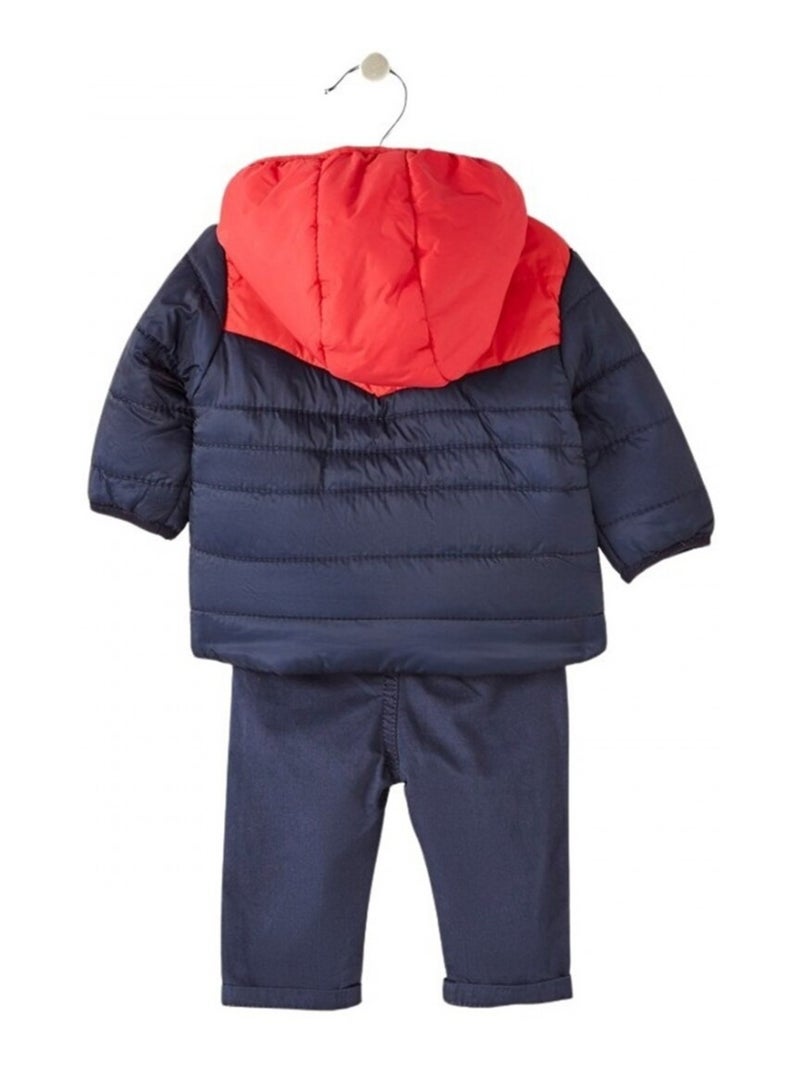 Lee Cooper - Completo t-shirt manica lunga con cappotto e pantalone neonato Blu marino - Kiabi