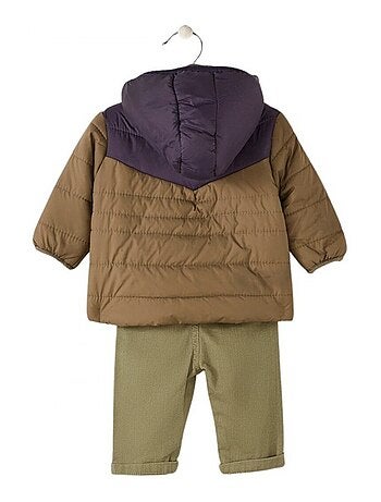 Lee Cooper - Completo t-shirt manica lunga con cappotto e pantalone neonato