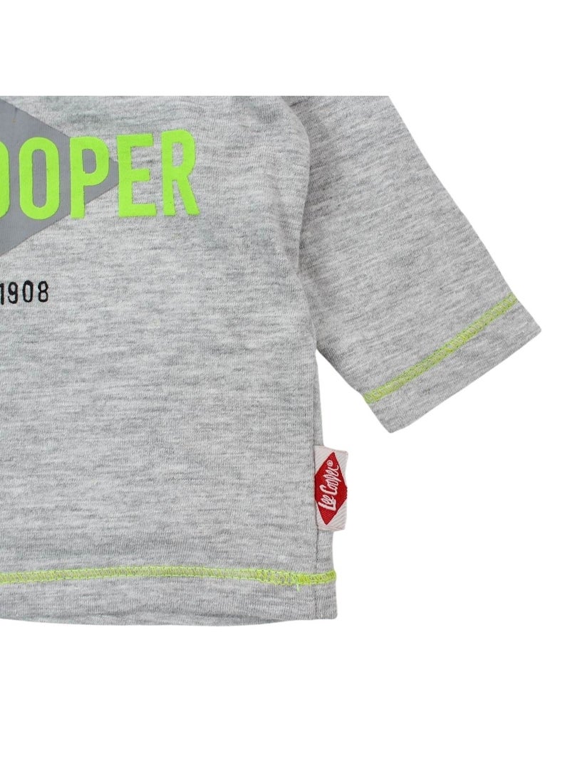 Lee Cooper - Completo t-shirt manica lunga con cappotto e pantalone neonato Grigio - Kiabi
