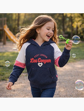 Lee Cooper - Felpa con cappuccio bambina