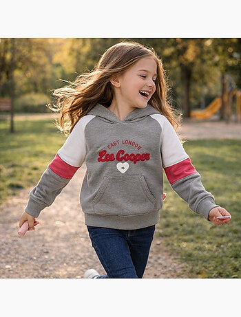 Lee Cooper - Felpa con cappuccio bambina