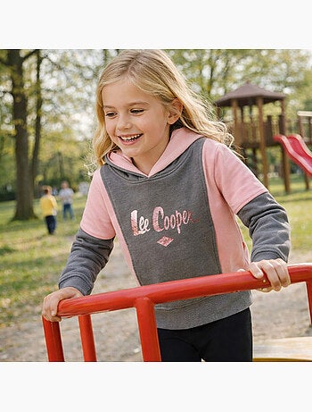 Lee Cooper - Felpa con cappuccio bambina