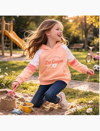 Lee Cooper - Felpa con cappuccio bambina