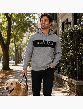 Lee cooper - felpa con cappuccio da uomo