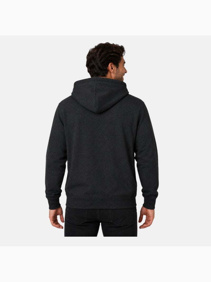 Lee cooper - felpa con cappuccio e cordino, tasca a marsupio Grigio antracite - Kiabi