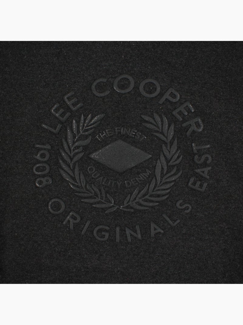 Lee cooper - felpa con cappuccio e cordino, tasca a marsupio Grigio antracite - Kiabi
