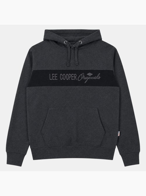 Lee cooper - felpa con cappuccio e cordino, tasca a marsupio - Kiabi