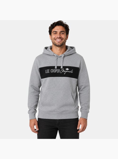 Lee cooper - felpa con cappuccio e cordino, tasca a marsupio - Kiabi