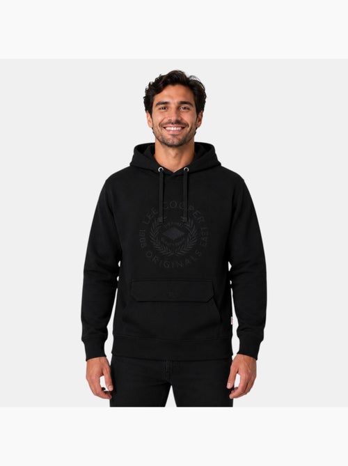 Lee cooper - felpa con cappuccio e cordino, tasca a marsupio - Kiabi