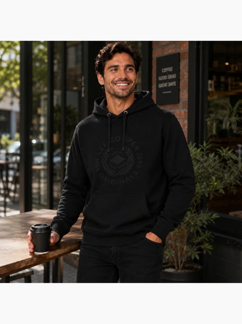 Lee cooper - felpa con cappuccio e cordino, tasca a marsupio - Kiabi