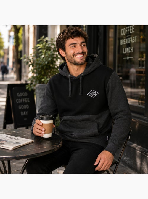 Lee cooper - felpa con cappuccio e inserti, tasca a marsupio - Kiabi