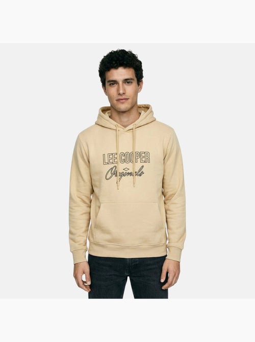 Lee cooper - felpa con cappuccio stampata, tasca a marsupio - Kiabi