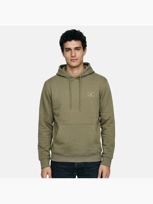 Lee cooper - felpa con cappuccio stampata, tasca a marsupio - Kiabi