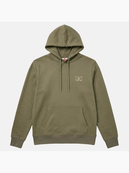 Lee cooper - felpa con cappuccio stampata, tasca a marsupio - Kiabi