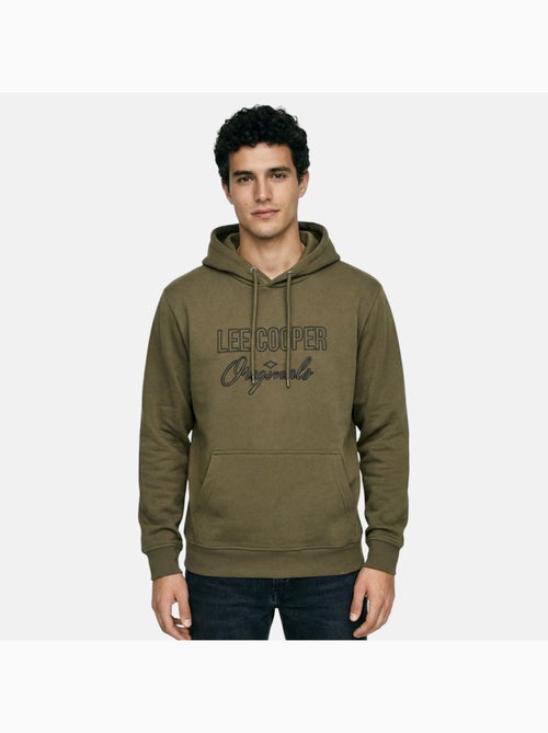 Lee cooper - felpa con cappuccio stampata, tasca a marsupio - Kiabi