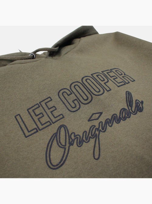 Lee cooper - felpa con cappuccio stampata, tasca a marsupio - Kiabi
