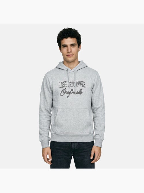 Lee cooper - felpa con cappuccio stampata, tasca a marsupio - Kiabi