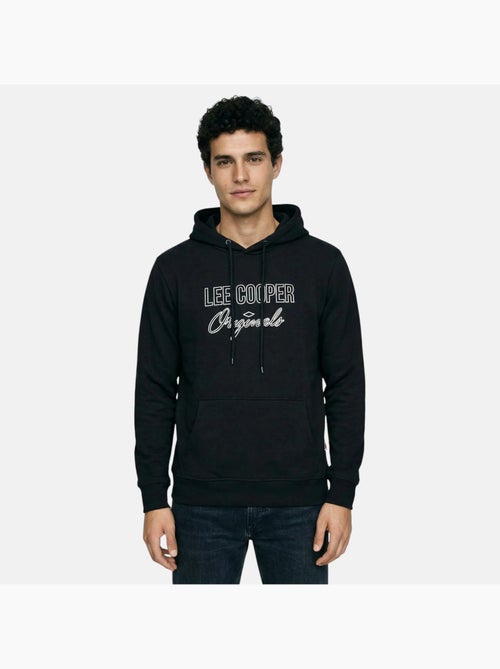 Lee cooper - felpa con cappuccio stampata, tasca a marsupio - Kiabi