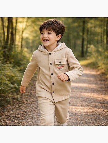 Lee Cooper - Giacca con cappuccio abbottonata da ragazzo