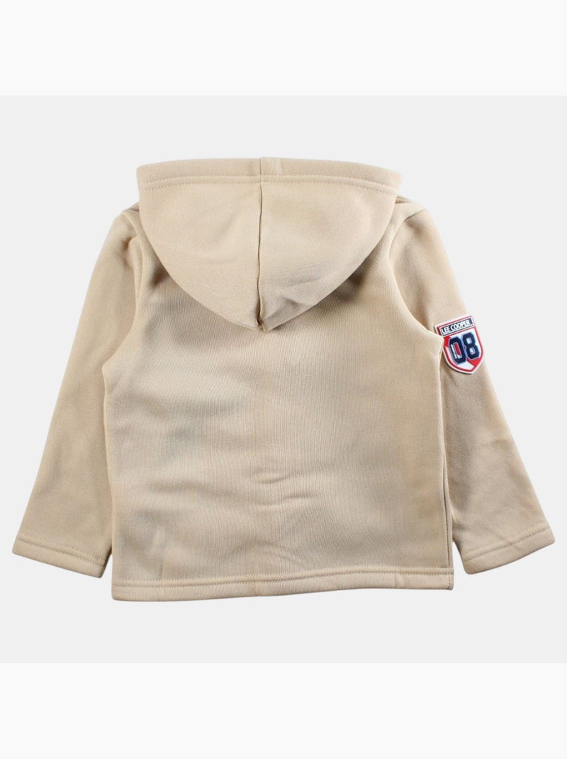 Lee Cooper - Giacca con cappuccio abbottonata da ragazzo Ecru - Kiabi
