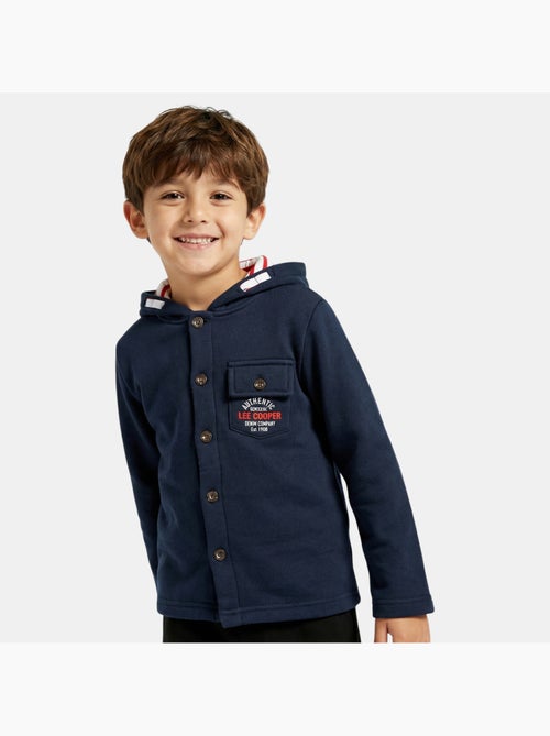 Lee cooper - giacca con cappuccio e bottoni, tasca sul petto - Kiabi
