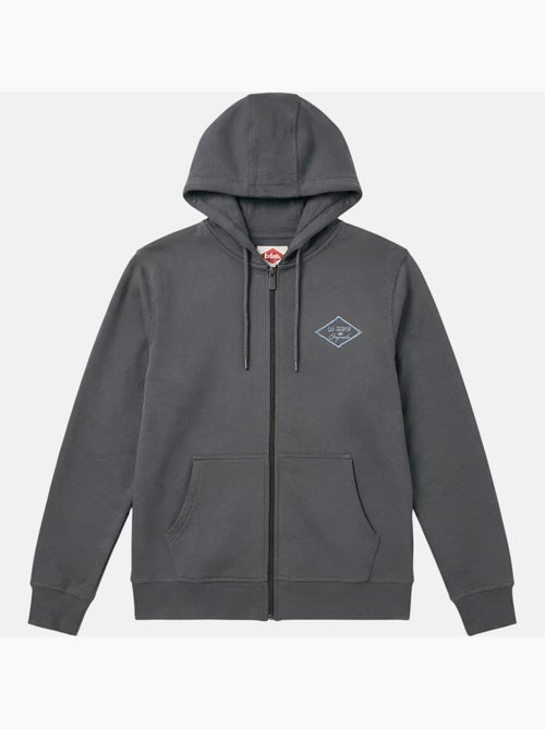 Lee cooper - giacca con cappuccio e cerniera, rifiniture a costine - Kiabi