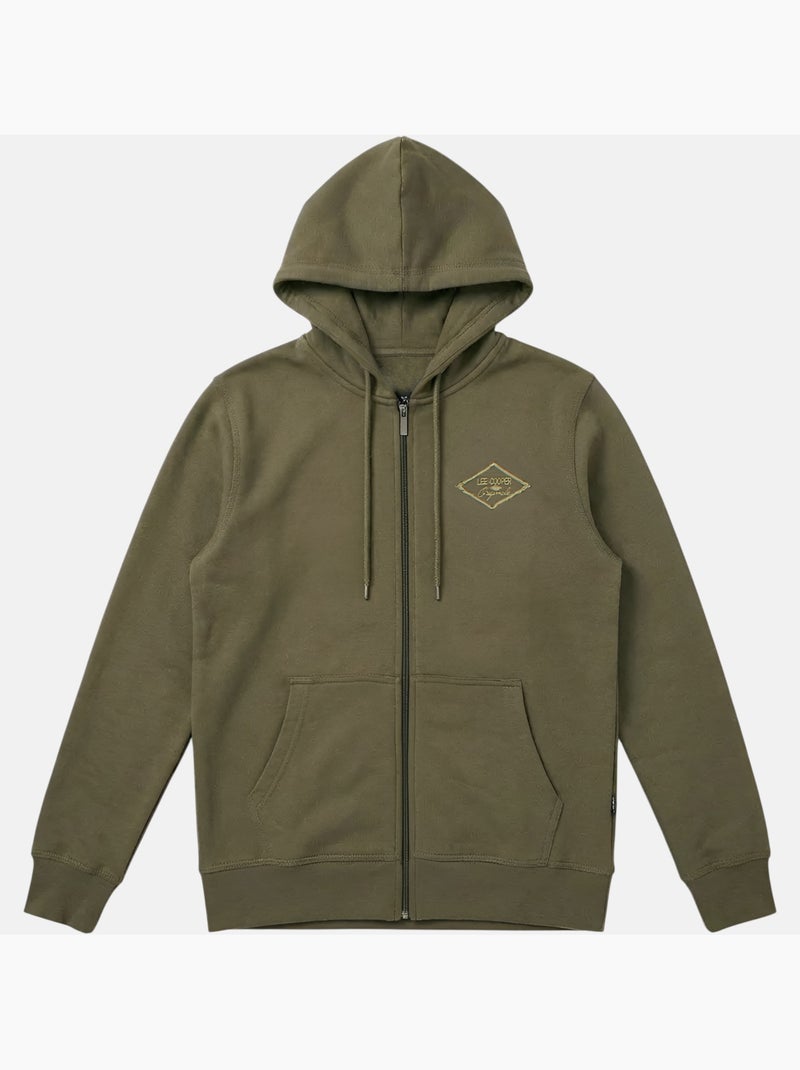 Lee Cooper - Giacca con cappuccio uomo con zip Cachi - Kiabi
