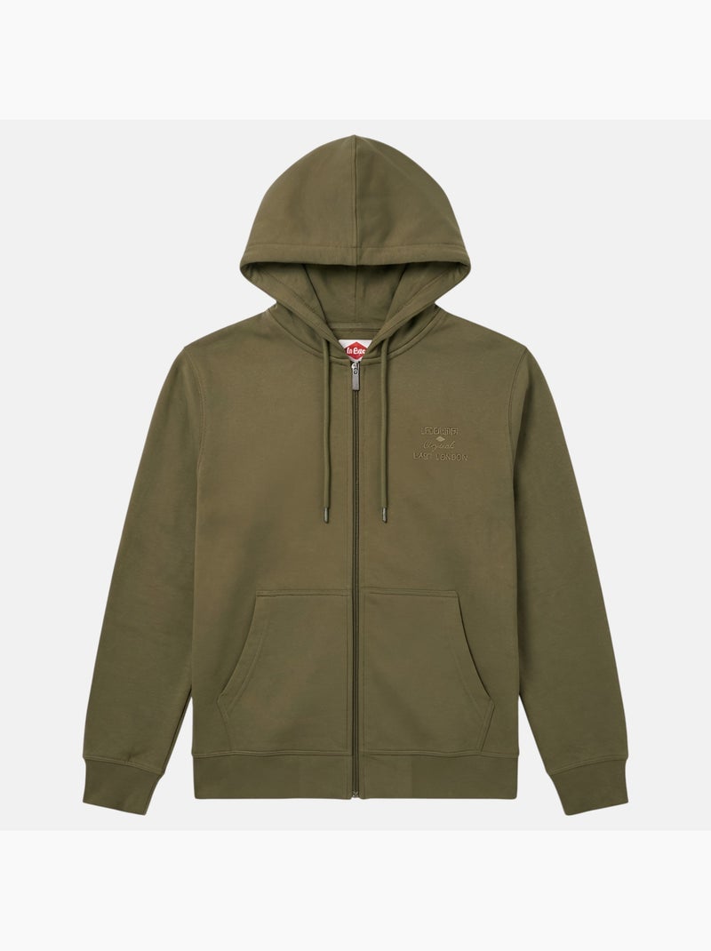 Lee Cooper - Giacca con cappuccio uomo con zip Cachi - Kiabi