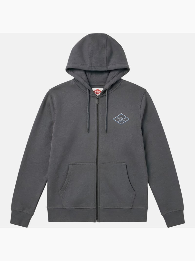 Lee Cooper - Giacca con cappuccio uomo con zip Grigio - Kiabi