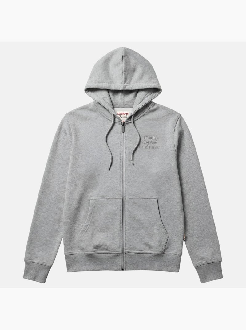 Lee Cooper - Giacca con cappuccio uomo con zip Grigio - Kiabi