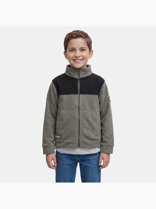 Lee cooper - giacca in pile con cerniera, collo alto e inserti - Kiabi