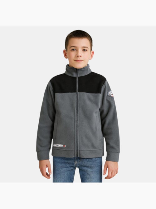 Lee cooper - giacca in pile con cerniera, collo alto e inserti - Kiabi