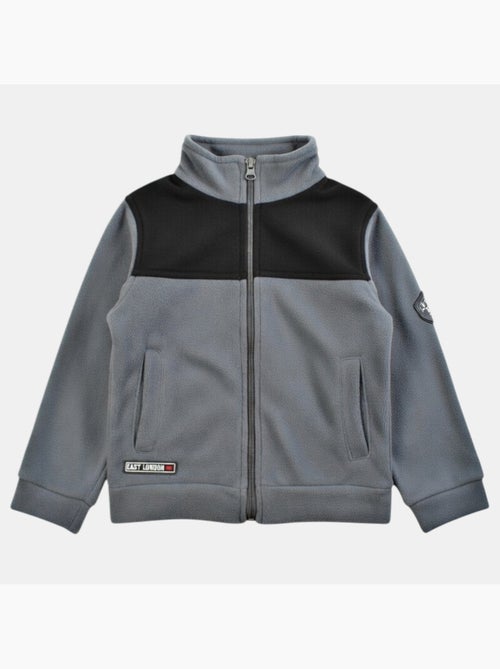 Lee cooper - giacca in pile con cerniera, collo alto e inserti - Kiabi