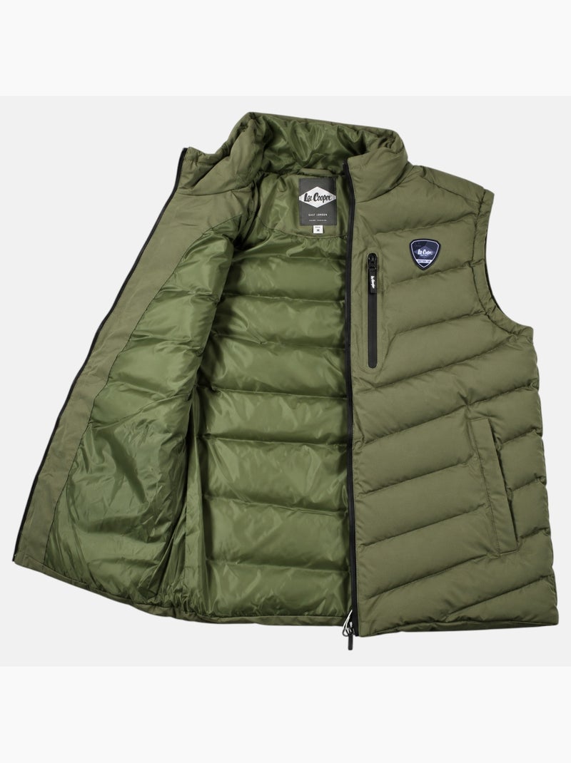 Lee cooper - gilet trapuntato con cappuccio  uomo Cachi - Kiabi