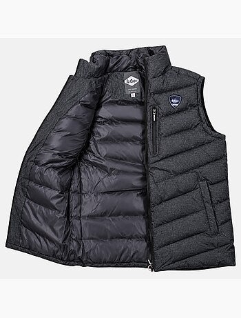 Lee cooper - gilet trapuntato con cappuccio uomo