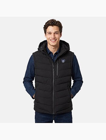 Lee cooper - gilet trapuntato con cappuccio uomo