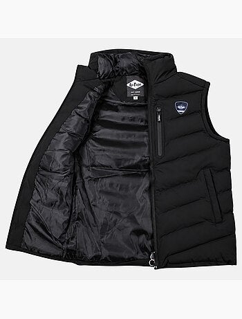 Lee cooper - gilet trapuntato con cappuccio uomo