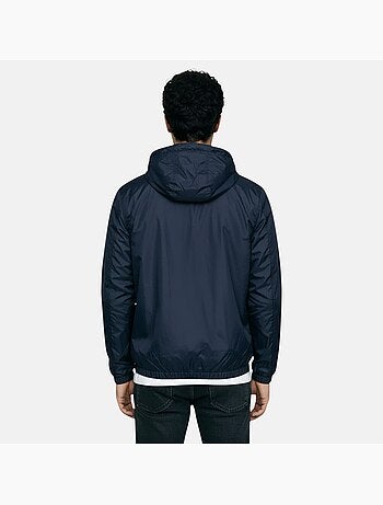 Lee Cooper - Giubbotto antivento uomo blu navy con cappuccio
