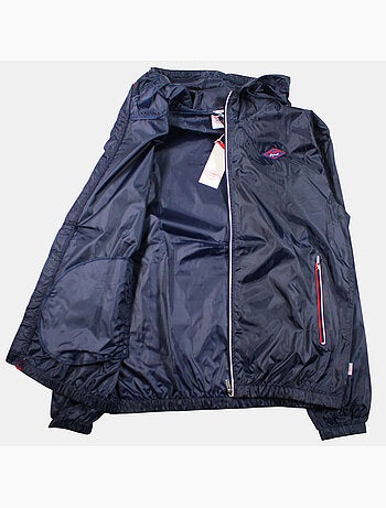 Lee Cooper - Giubbotto antivento uomo blu navy con cappuccio